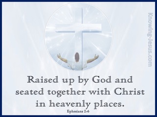 Ephesians 2:6 Raised Up With Christ (navy)